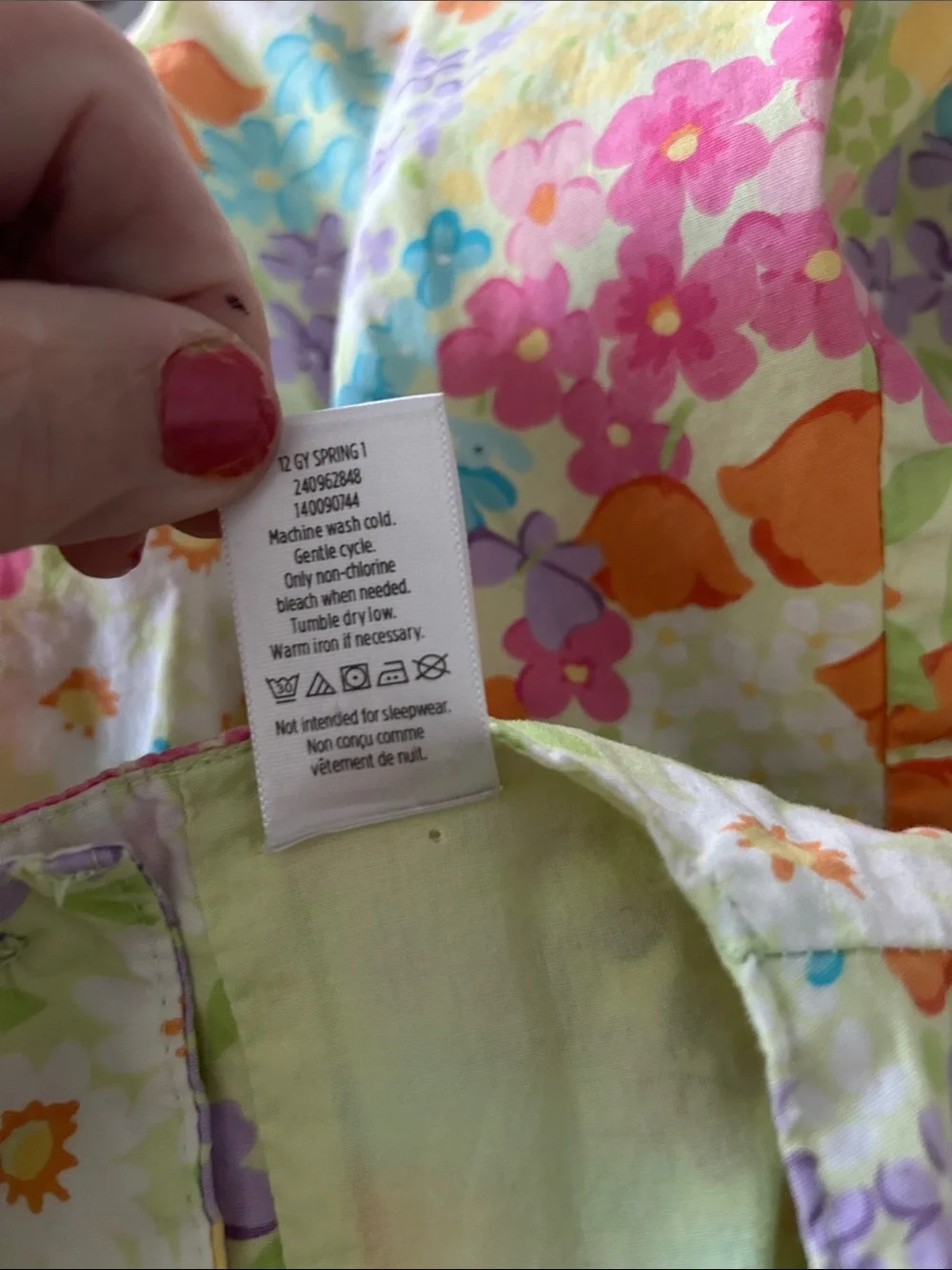 Gymboree Yellow Floral Smocked Dress with Orange, Pink & Purple Accents. Size 6
